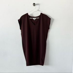 Old Navy Boxy Dress Maroon Work Shift